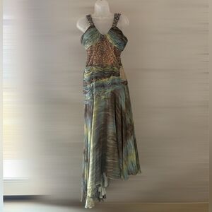 Vintage Mike Benet Formals Watercolor Formal Gown